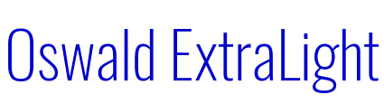 Oswald ExtraLight font